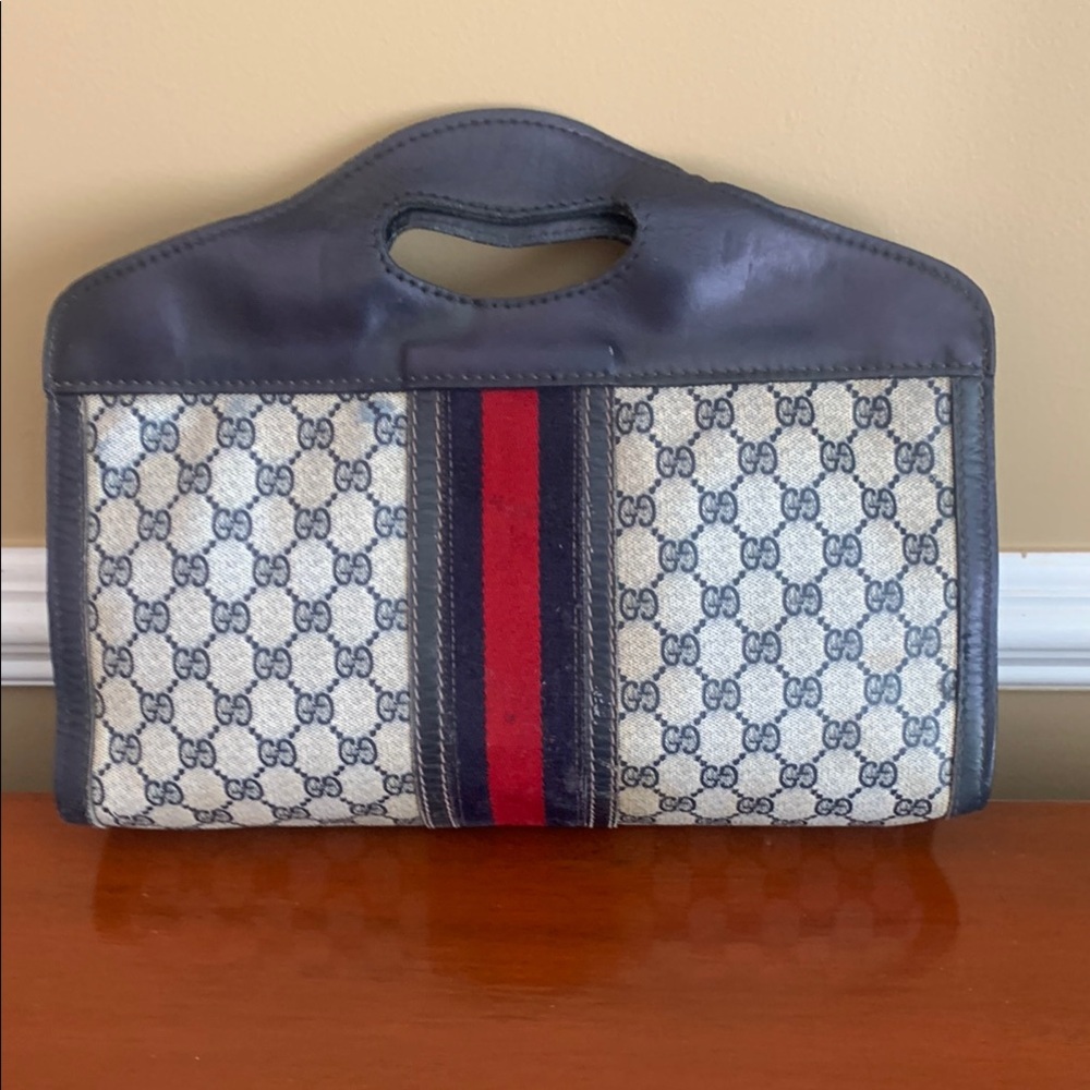 Gucci Blue and Red clutch/handbag